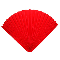 Веер-гармошка 160г/м 80 см, ярко-красный