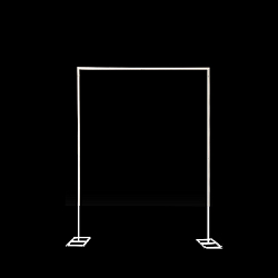 Каркас для фотозоны Прямоугольник открытый 1,5х2м, белый 