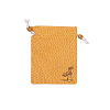 Мешочек из искусственного льна с орнаментом 15х12 см, желтый