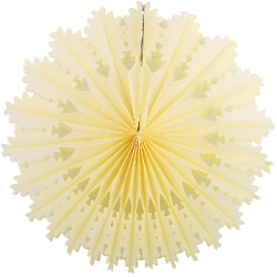 Снежинка ажурная 50 см лимонный