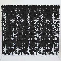 Занавес из бумажных кругов на нитях 5 шт х 2 м, черный